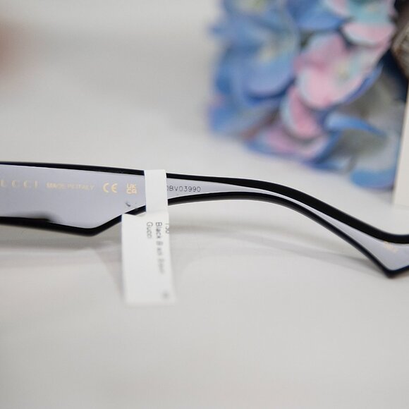 Gucci Round Black GG Logo Acrylic Metal Sunglasses NWT GG0975S - Picture 4 of 9